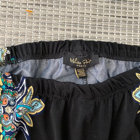 Melissa Paige Woman Colorful Paisley Pallazo Wide Leg Pant 3X - Picture 4 of 10